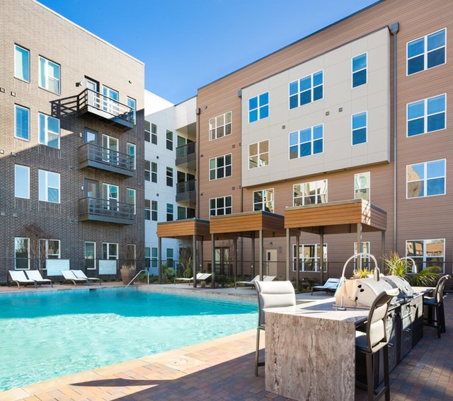 Pool with Cabanas and Outdoor Grills
